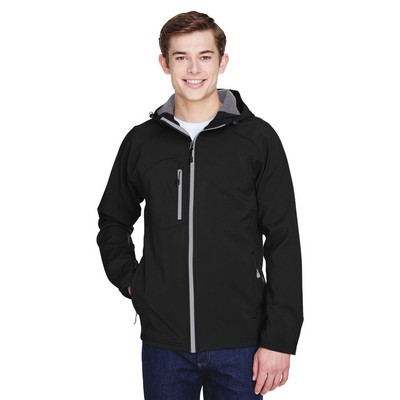 NORTH END® Men's Prospect Two-Layer Fleece Bonded Soft Shell Hooded Jacket